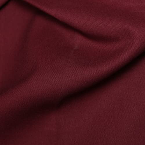 Tissu en coton teint de haute qualité coloris vin en rouleau de 10 mètres pour styliste