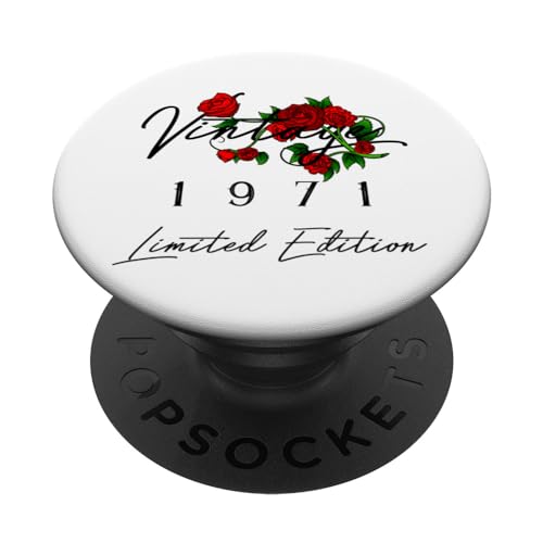 Regalos de 52 años vintage 1971 52 para hombres y mujeres 52 cumpleaños PopSockets PopGrip Intercambiable