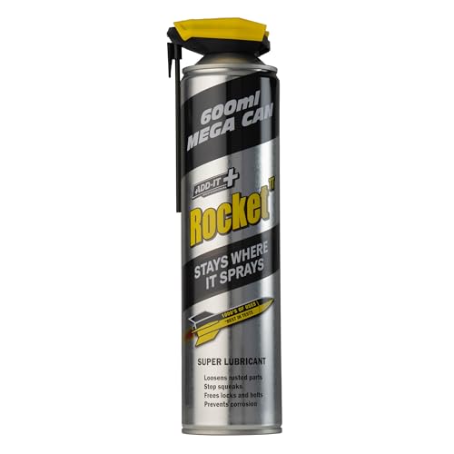 Rocket TT Super Tube Lubricant Rust Remover & Anti-Corrosion Maintenance Spray Penetrating Oil 600 ml - for Seized Bolts Tools Bikes & Garden Equipment Water-Resistant Protective Coating