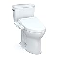 TOTO Drake WASHLET+ Two-Piece Elongated 1.28 GPF TORNADO FLUSH Toilet with C2 Bidet Seat, Cotton White - MW7763074CEG#01