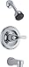 Delta Faucet Classic Bathtub / Shower Faucet Set, Delta Shower Trim Kit, Tub and Shower Faucet Combo, Chrome T13420-PD (Valve Not Included)
