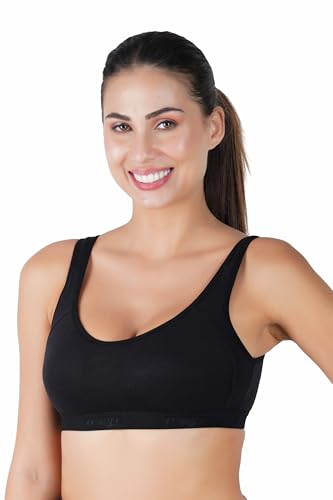 Image of (MSB-204 Premium Seamless Non-Padded Wire Free Slip On Sports Bra Low Impact Workout & Activewear Sports Bra for Women