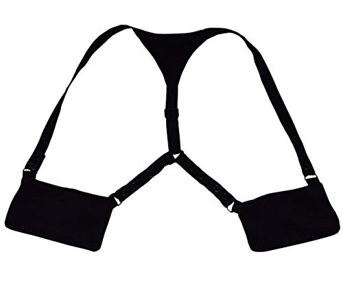 Wearable Zippered Pockets -Two Cotton Vest Pockets, for Cell Phones +3