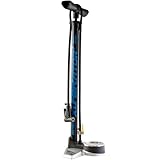 REVERE XLAIRATOR 7 Bike Floor Pump:180 PSI, fits Presta and Schrader valve. Versatile Inflation for Road & Gravel Bikes, Mountain Bikes, Kids Bikes, and Sports Balls – Large Gauge, Extended Reach Hose