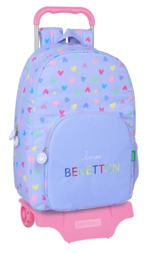Sac à dos scolaire Benetton lilas : la solution contre le mal de dos des écoliers