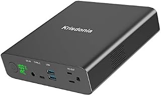 Krisdonia AC Outlet Portable Laptop Charger 27000mAh / 130W Portable Power Generator - 1x AC Outlet - 2x USB (Quick Charge 3.0) - 1x USB Type-C - Power Bank for Laptop/Smartphone/Tablet/Drone