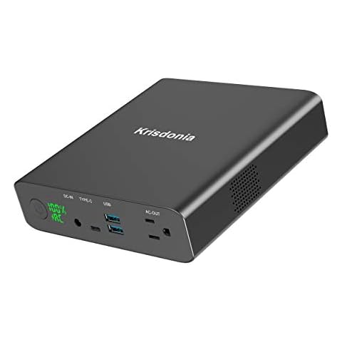 Krisdonia AC Outlet Portable Laptop Charger 27000mAh / 130W Portable Power Generator - 1x AC Outlet - 2x USB (Quick Charge 3.0) - 1x USB Type-C - Power Bank for Laptop/Smartphone/Tablet/Drone Cover