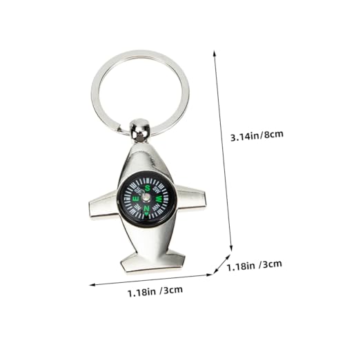 Brújulas llavero 4 piezas para camping y viaje miniatura 2