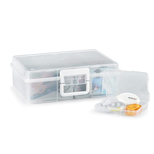 Image of MICHAELS Photo & Craft Storage Box by Recollections - Modern, White, 14.9 x 12 x 5 inches
