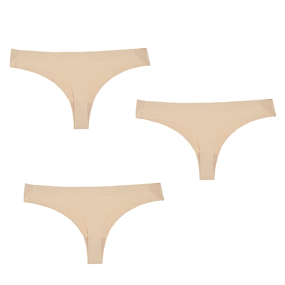 Undercover Women's Nude 3 Pairs No Vpl Thongs Br730 16