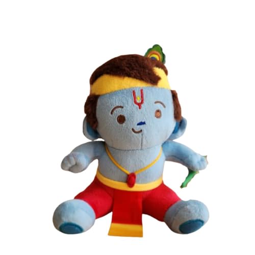 Image of HUG 'n' FEEL SOFT TOYS - Krishna JI 25cm Soft Toy Plush Toy | Big Stuffed Animal | Ultra Soft, Huggable & Cuddly Gift for Kids, Girls, Boys | Perfect for Birthday, Valentine's Day