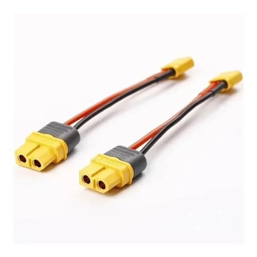 Conversor XT30 a XT60 hembra 100mm que soluciona la incompatibilidad de baterías en drones 4