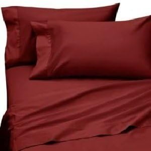 Royal Egyptian Beddir 1200 Thread Count Egyptian Cotton Sheet Sets Solid Queen Burgundy