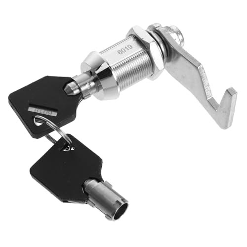 Sewroro Replacement Tubular with Double Tongue for Rv Doors Mailboxes Cabinets and Toolboxes Zinc Alloy Construction Chrome Finish Secure Locking with Keys for Enhanced Safety