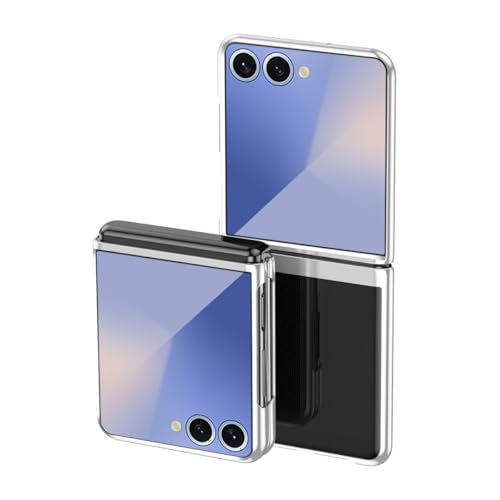 YKNIUFLY Case for Samsung Galaxy Z Flip 7 Case, Protective Folding Cover, All-Inclusive Protection, Hard PC, Anti-drop, Shockproof, Case Cover for Samsung Galaxy Z Flip 7 (Silver)