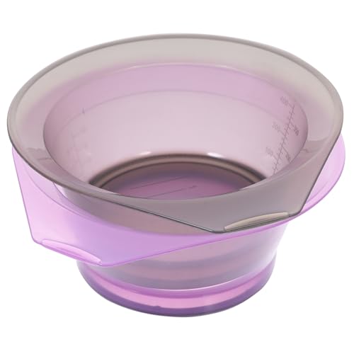 BAZEITFLOW 2 piezas Tazón Transparente para Mechar Tintes Herramienta Profesional Peluquería Reutilizable para DIY Coloración Color Aleatorio Color Aleatorio