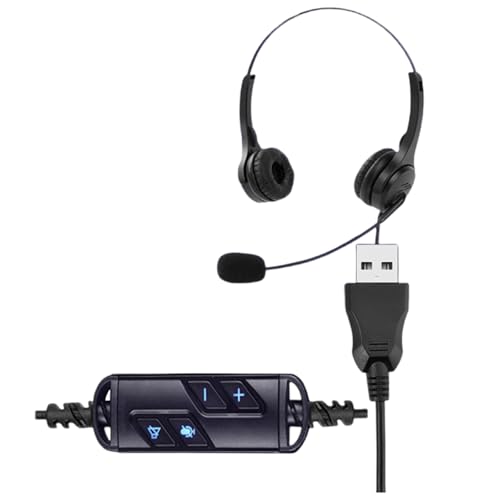 USB-Headsets mit Memory-Schaum-Ohrpolstern 85 % Geräuschunterdrückung, bequeme Passform für lange Konferenzgespräche, PC-Gaming-Headset mit Geräuschunterdrückung