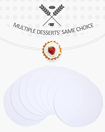 40-Packs Cake Boards Round 10 Inch White Cake Circles Rounds Base Food-Grade Cardboard Cake Plate（Thinner But Stronger） Qiqee #TOP4
