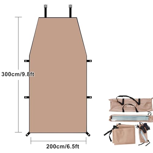 Bâche de camping imperméable multifonctionnelle 300x200 noir - 3