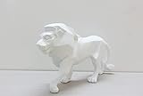 Lion Statue Animal Resin Sculpture Modern Home Lion Decoration White