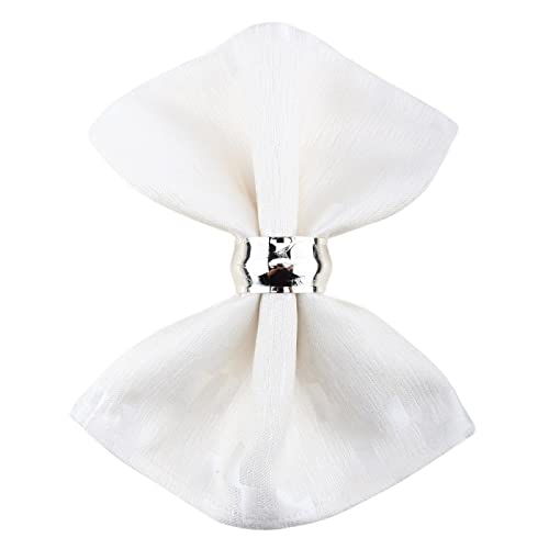 Cloth Dinner Table Napkins, Washable Cotton Satin Band Jacquard Dinner Napkins Multicolor 6pcs(Color 4)
