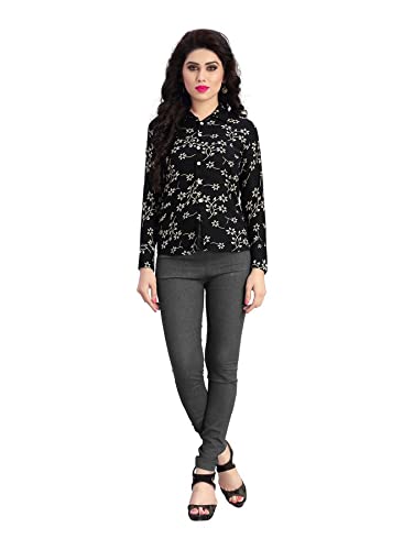 Agarwal Elegant Printed Rayon Shirt Black