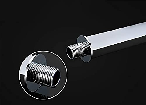 Image of TOSCH Stainless Steel 304 Rectangle Premium Shower Arm for Overhead Showers with FLANGE (15 Inches, Chrome Plated) (Rectangle Shower Arm 15 Inch)