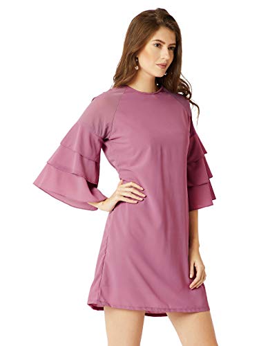 Image of Miss Chase Women's Georgette Ruffled a-line Dress
