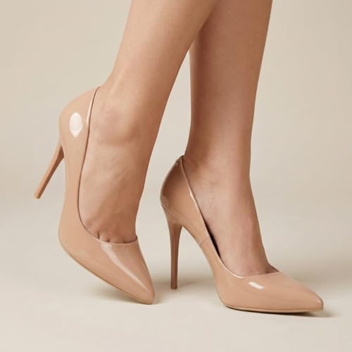 Image of Womens High Heels 4 Inch Closed Pointed Toe Pumps Stiletto Heels for Women Dress Sexy Wedding Pumps
