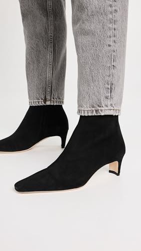 STAUD Women's Wally Ankle Boots, Black, 7.5 Medium US3