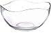 Circleware 55643 Wavy Glass Mixing Bowl, Home and Kitchen Serving Fruit Decoration Dish Glassware for Salad, Punch Beverage, Ice Cream, Dessert, Food, Best Selling Gifts, Large 10