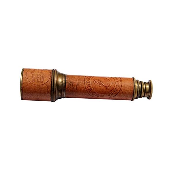 Marine Sammlerstück, nautisches Spyglas, antikes montiertes massives Messing, 45,7 cm, Piraten-Teleskop funktional… – Bild 8