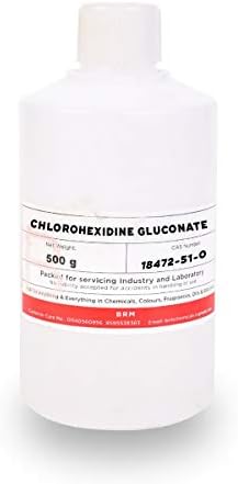 BRM Chemicals Chlorhexidine Gluconate - 500 Grams For Soap Making, Shampoo Making, Cosmetic Making & DIY Personal Care For Face, Hair, Skin & Body