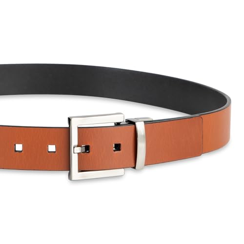 Image of Calvin Klein Men's Reversible Leather Belt - 2‑in‑1 Versatile Modern Style