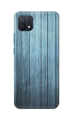 Image of Printed Hard Back Cover Case for Oppo A16K Back Cover (Wooden Blue) -702