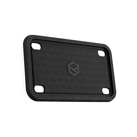 Rightcar Solutions Motorcycle The Original Premium Grade Silicone Bike Plate Frame | Rust Proof, Rattle Proof, Weather Proof License Plate Holder (Black) Cover