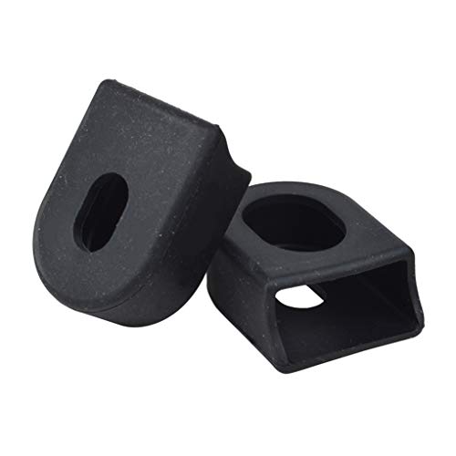 Suammiitstrieadea 1 par de protectores de manivela para bicicleta, tapas para botas de montaña, piezas de repuesto para deportes al aire libre, color negro
