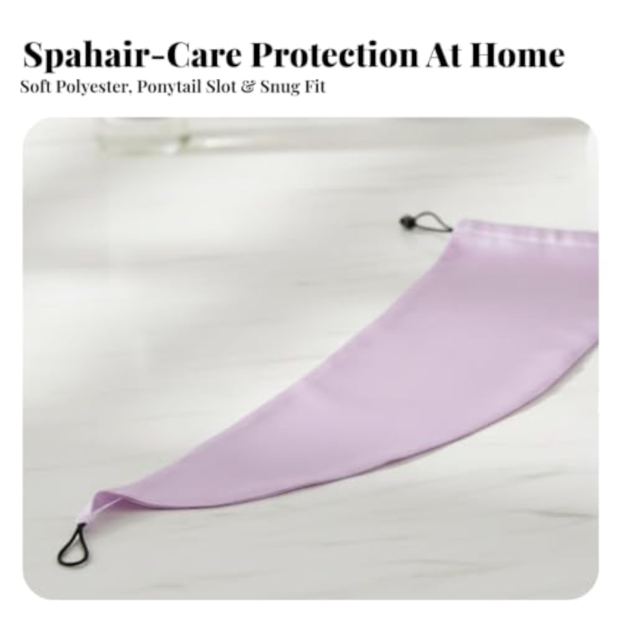 Universal Fit Ponytail Shower Cap for Long Hair