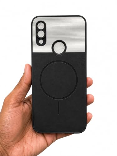 Image of Bintage Dual-Leather Mac Safe Design Phone Case| Soft Touch Finish | Full Camera Protectection Back Cover Compatible for Redmi Note 7 /7 PRO - White & Starry Black