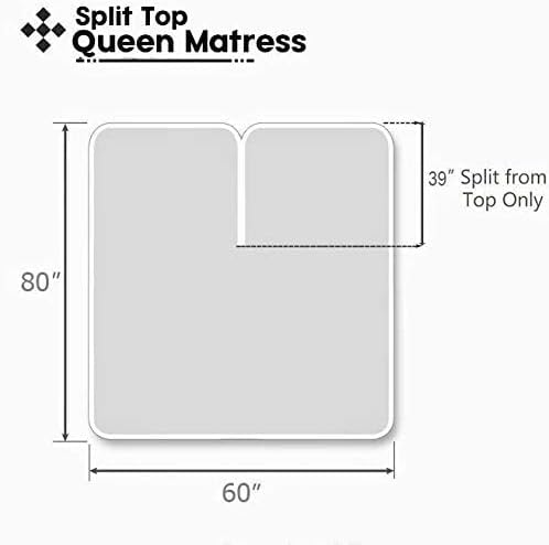 Miniatura 3 de Xtream Fabric Juego de sábanas Flex Queen de cabeza dividida, base de cama ajustable, sábanas de 100% algodón de 15 pulgadas de profundidad, 800