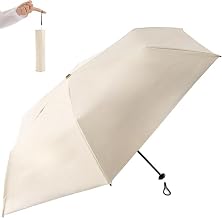 FANACAN Ultra Lightweight Carbon Parasol, UV Reduction, 100% Light Shield, Folding Umbrella, Full Shade, Heat Insulation, Compact, Ultra Water Repellent, For Both Sunny and Rainy Weather, Lightweight, Durable, Folding Umbrella, Men's, Women's, Unisex