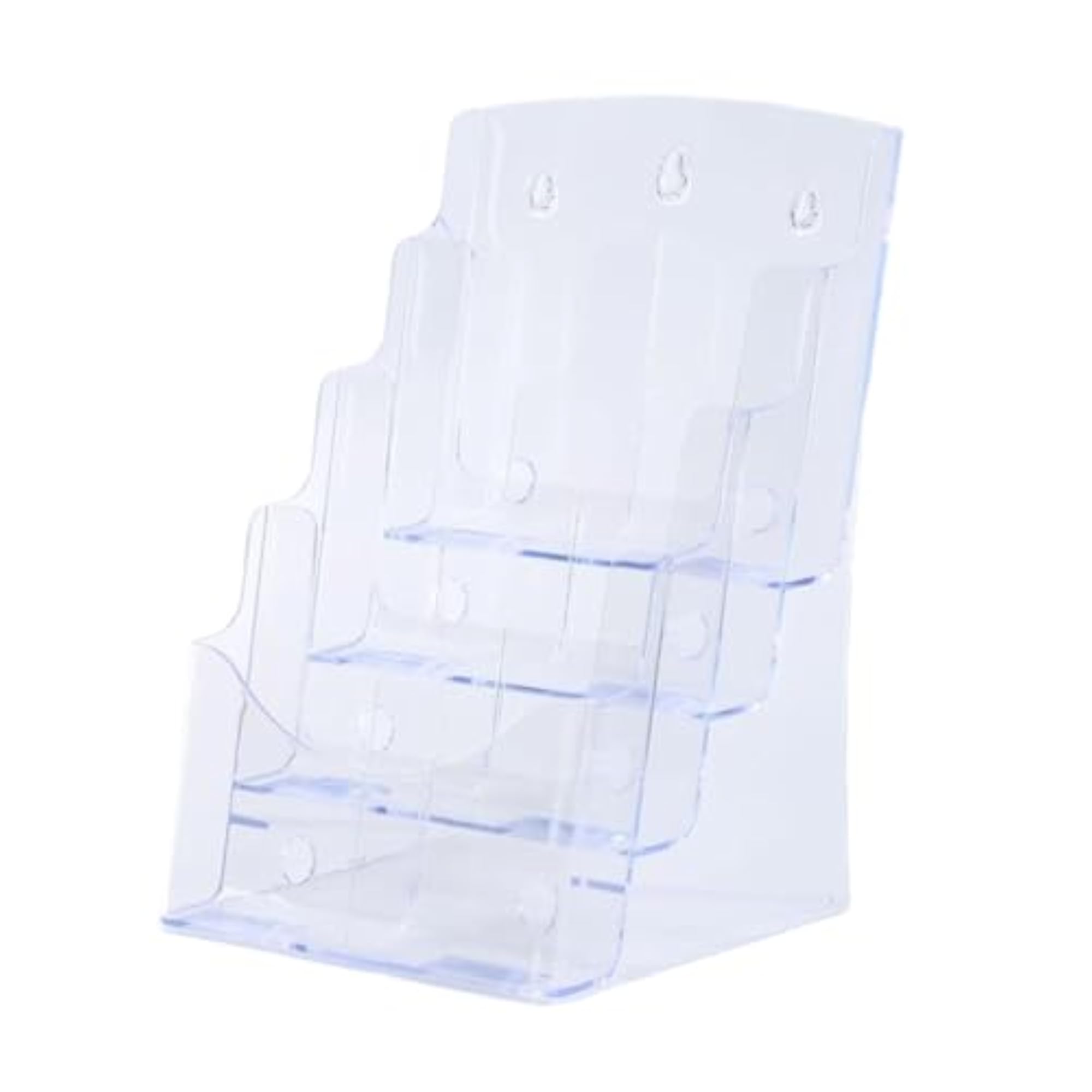 Acrylic Display Stand for Flyers & Brochures, 3-Tier Holder