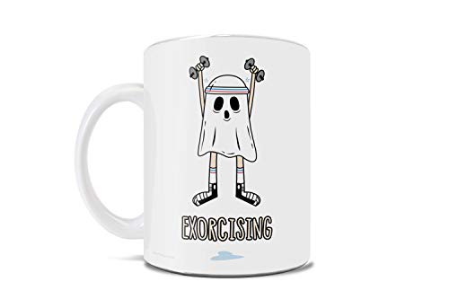 Halloween Exorcising Ghost Exercising Pun 11 oz Ceramic Coffee Mug