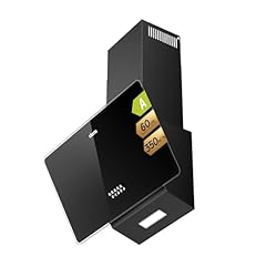 CIARRA CAB6750 Classe A Cappa Aspirante Inclinata 60cm 350m³/h 3 livelli Evacuazione Esterna/Ricircolo Interno Illuminazione LED Filtro Nero