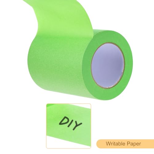 Image of Masking Tape Green Painters Tape Paper Tape [for Crafts DIY Walls Painting Packing Automotive Home Decoration Teaching]- 6 Inch x 60 Yards /1 Roll