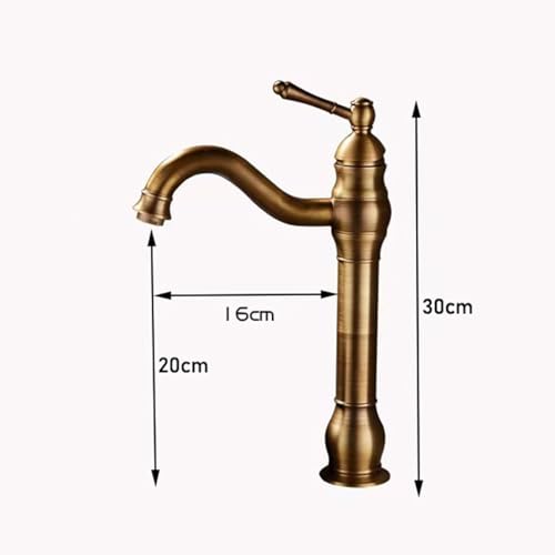 Robinet mitigeur antirouille durable finition noire pour vasque rétro