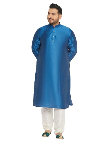 Image of Vastramay Plus Men's Silk Blend Kurta Pyjama Set