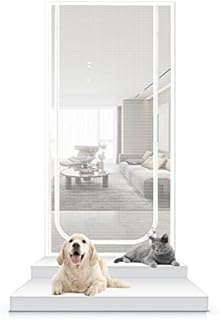 LAIJIANG Prevent Pet Escape Door Curtains, Reinforced Pet Screen Door No Nail Partition Heavy Duty Pets Proof Screen Door,for Prevent Cats and Dogs from Escaping (Color : B, Size : 100X220CM)