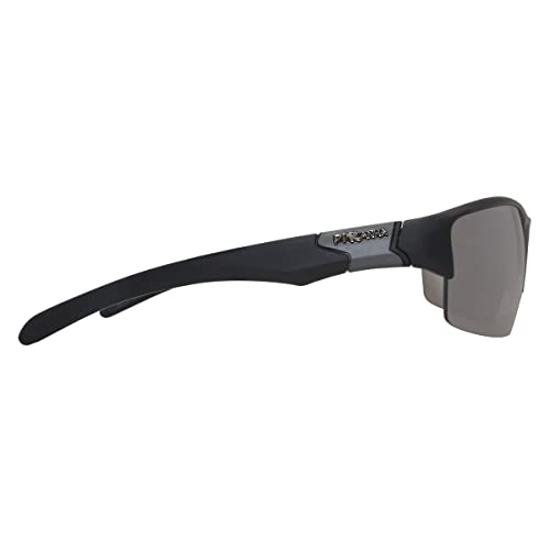 Piranha Black and Gray Half Frame Sport Sunglasses for Men - Define3