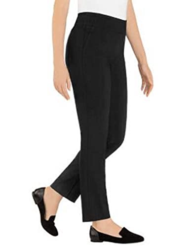 Hilary Radley Ladies' Pull-On Pant With Tummy Control Black Medium #TOP2